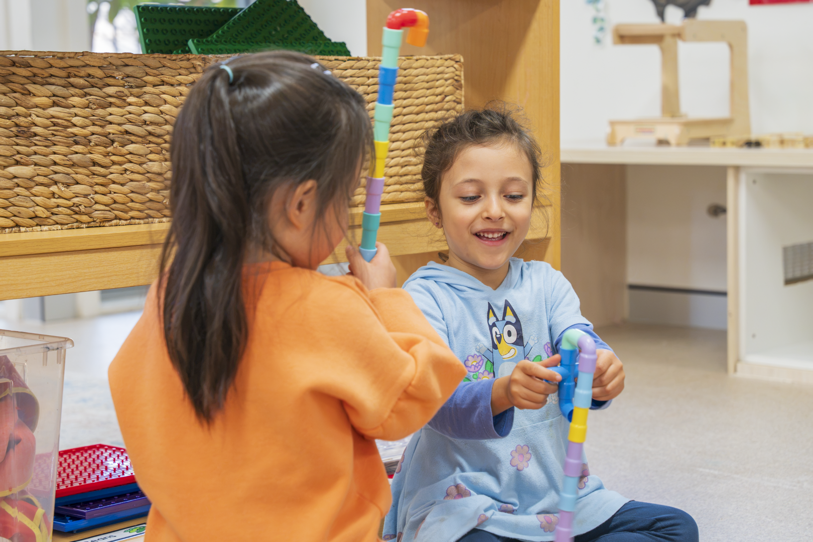Children interacting and playing together