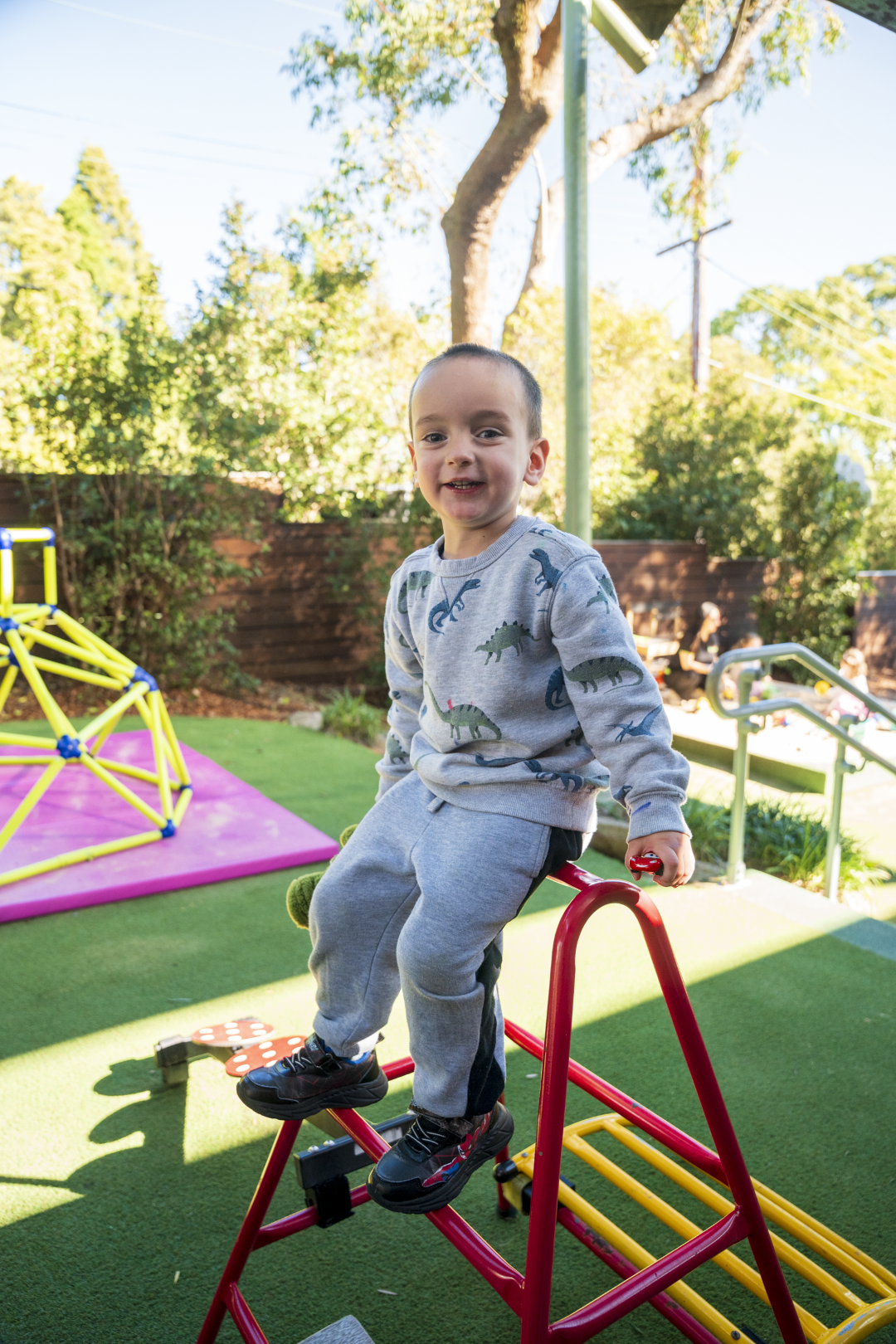 a child playing in the playground